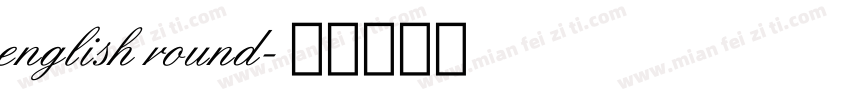 english round字体转换